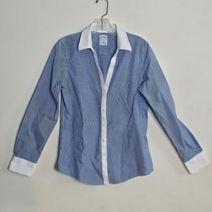 Brooks brothers fitted women's pinstriped button down shirt - 8